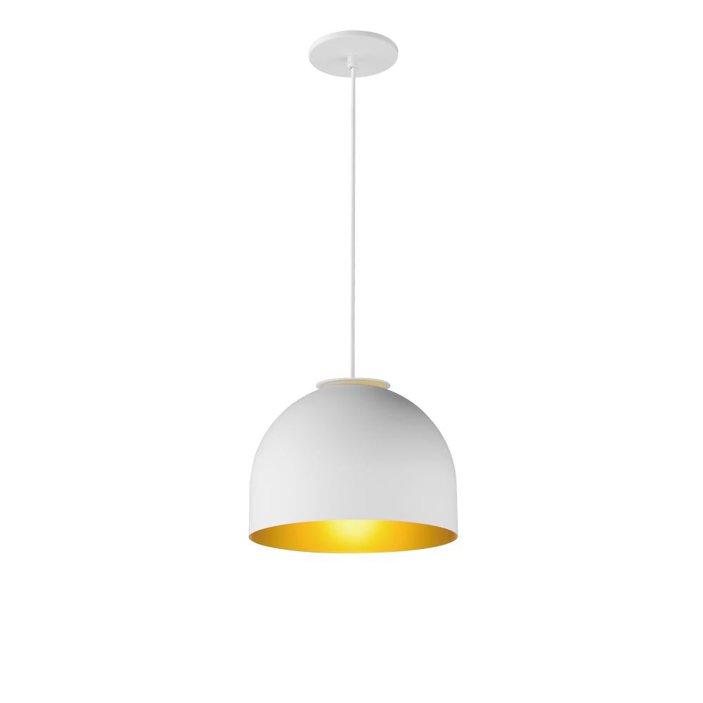 9.75 Inch Pendant – White/Gold