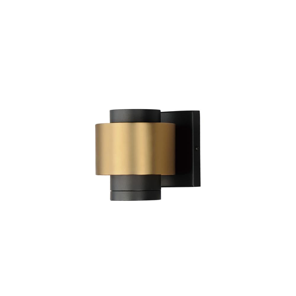5 Inch Outdoor Wall Light – Black / Gold
