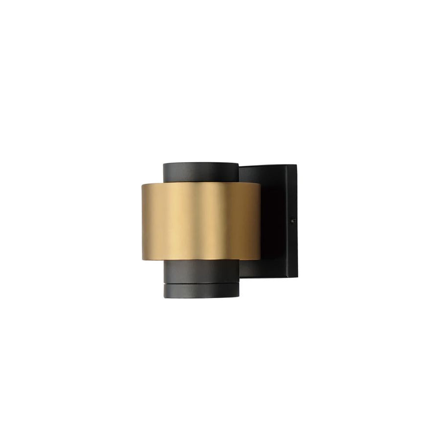 5 Inch Outdoor Wall Light – Black / Gold