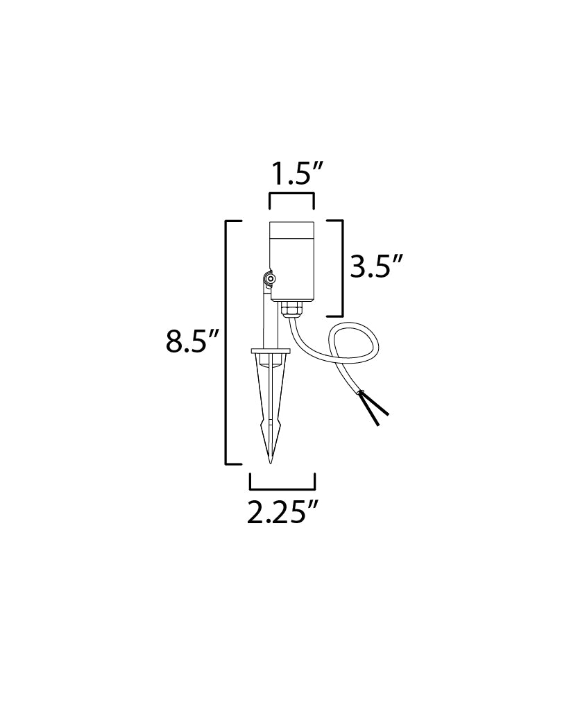 Alumilux Landscape 2.25 Inch Outdoor Pathway Light – Satin Aluminum – E41351-SA