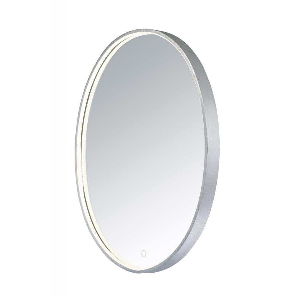 23.75 Inch Lighted Mirror – Brushed Aluminum