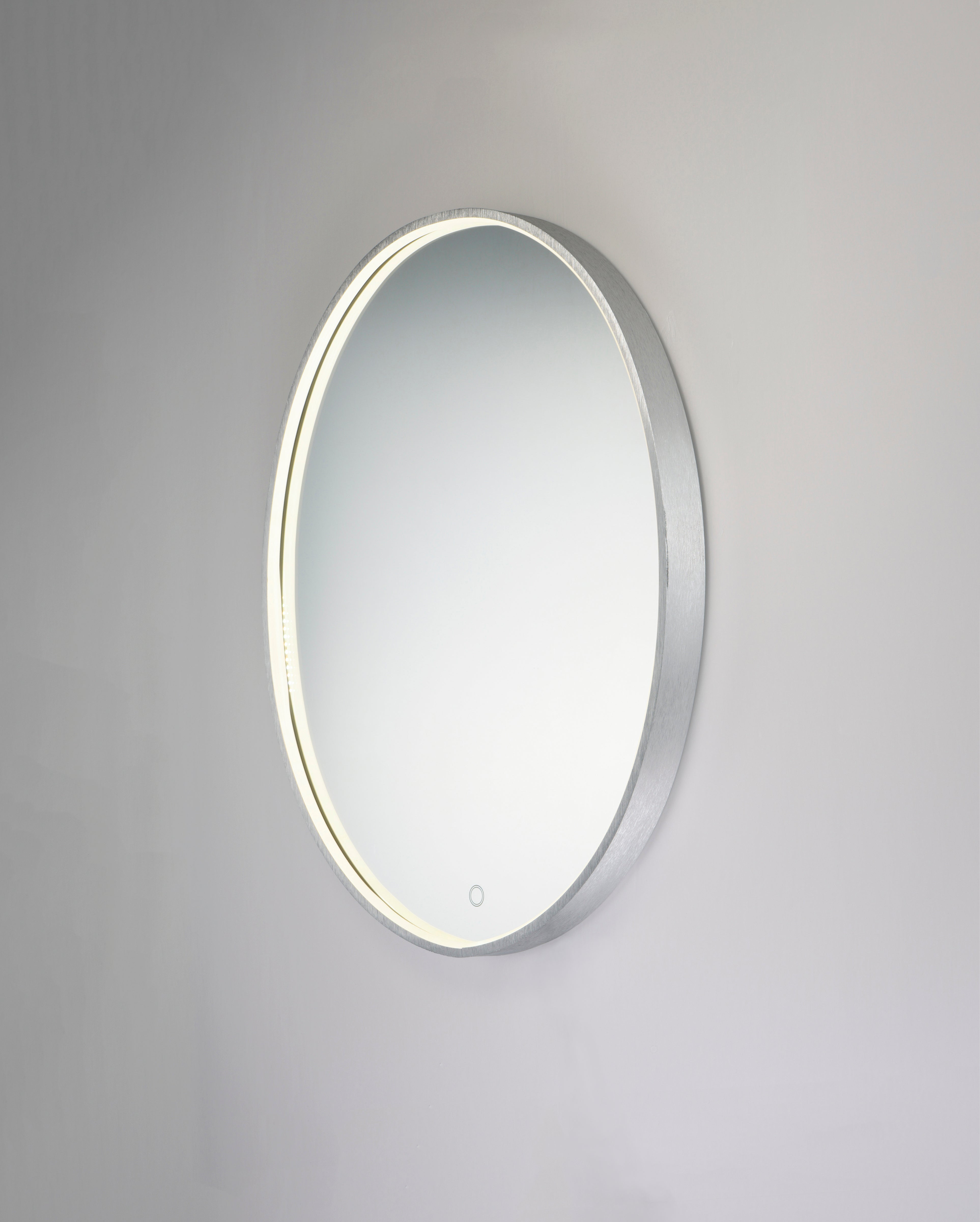 23.75 Inch Lighted Mirror – Brushed Aluminum