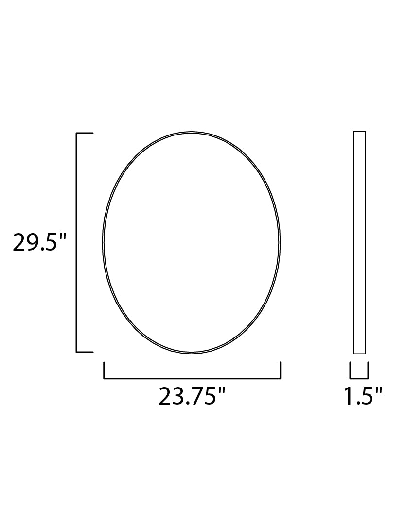 23.75 Inch Lighted Mirror – Anodized Bronze