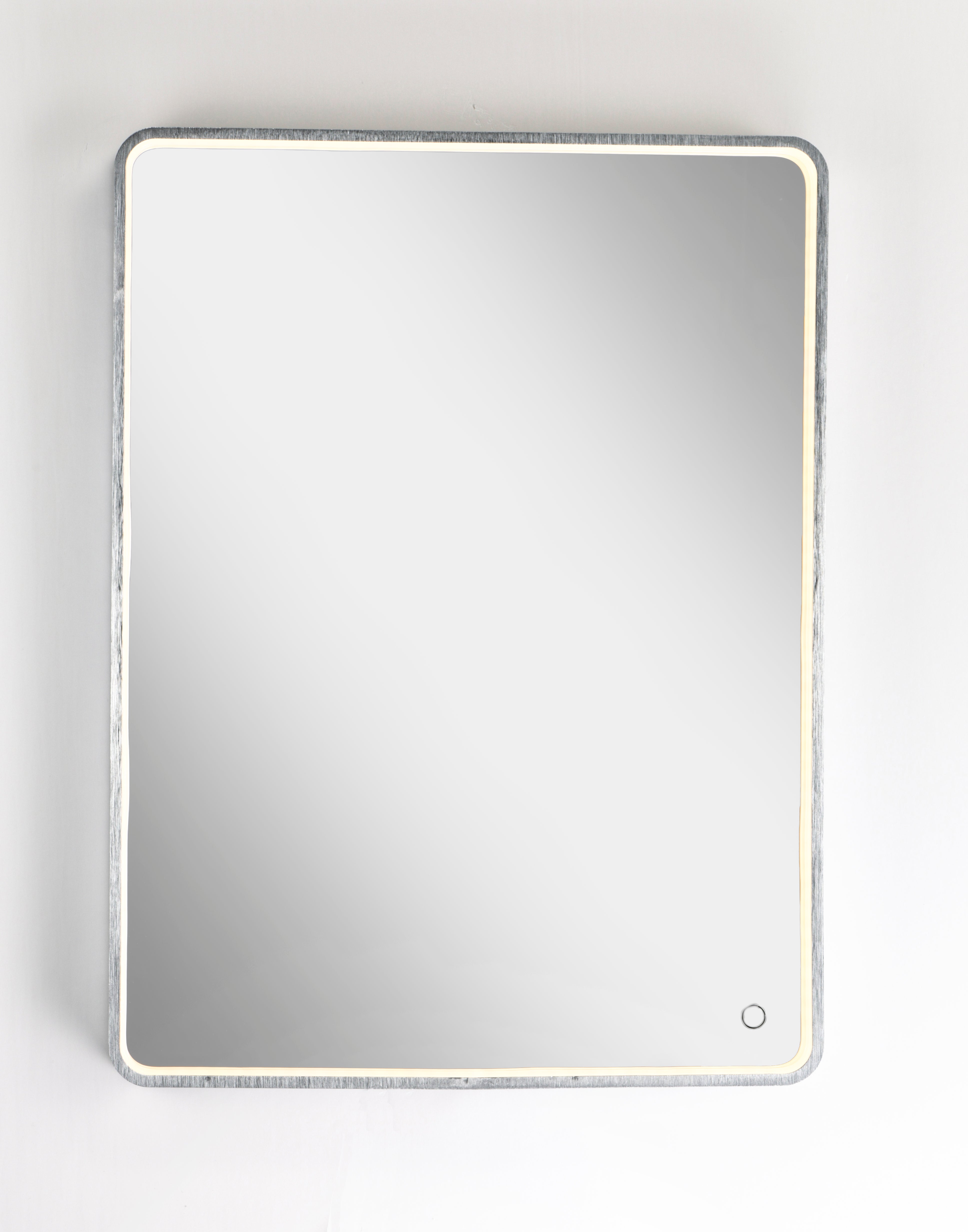 23.75 Inch Lighted Mirror – Brushed Aluminum