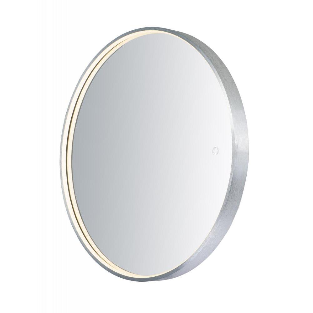 27.5 Inch Lighted Mirror – Brushed Aluminum