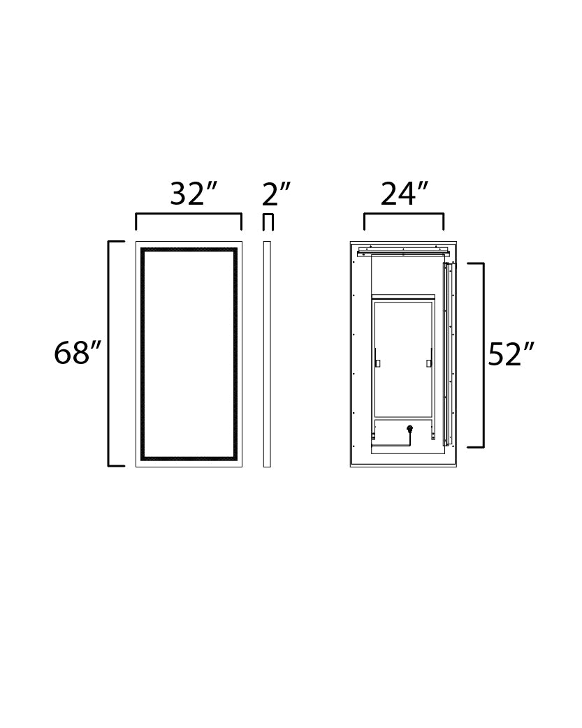 Sawyer 32 Inch LED Mirror – Walnut – E42057-WN