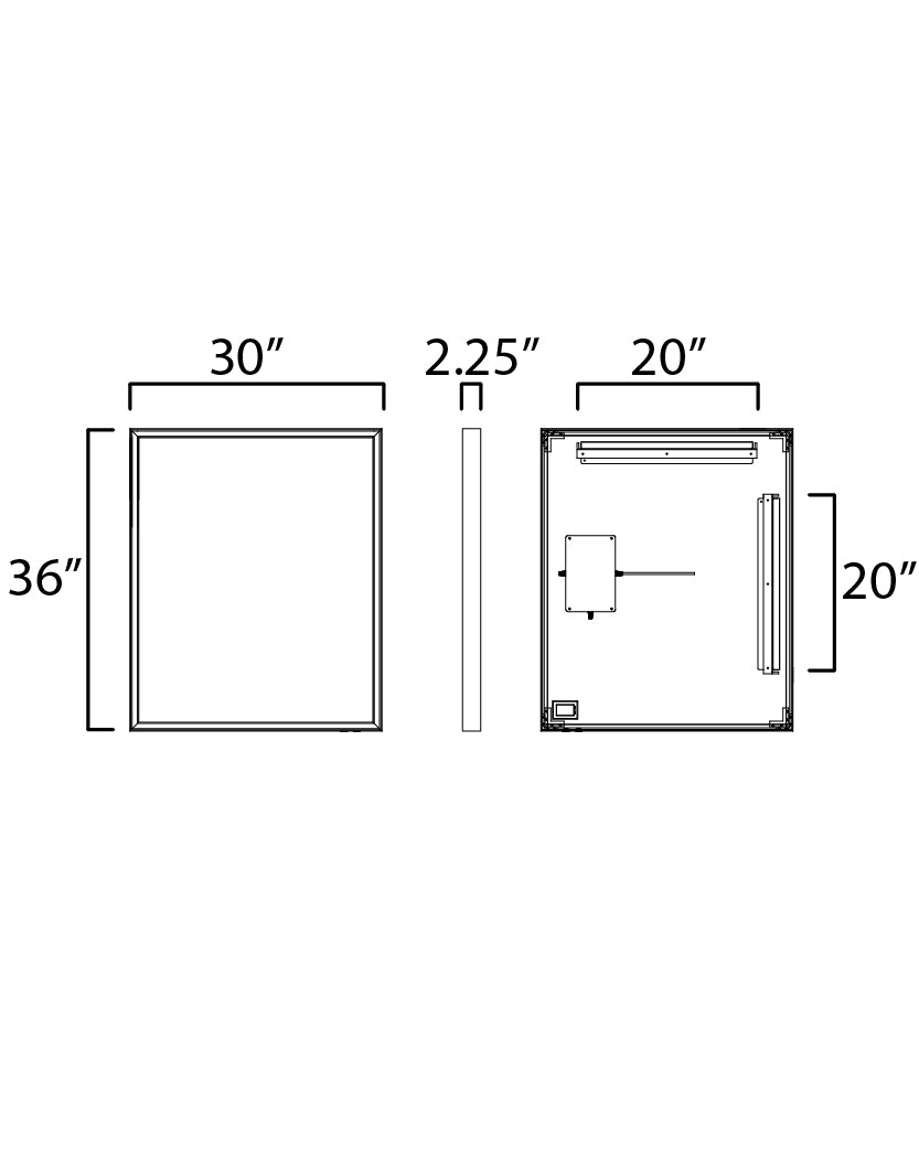 Bevel 30 Inch LED Mirror – Satin Nickel – E42062-SN