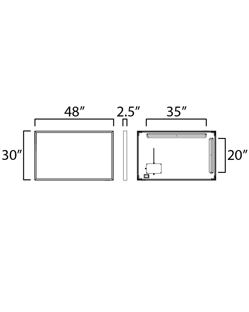 Bevel 48 Inch LED Mirror – Satin Nickel – E42063-SN