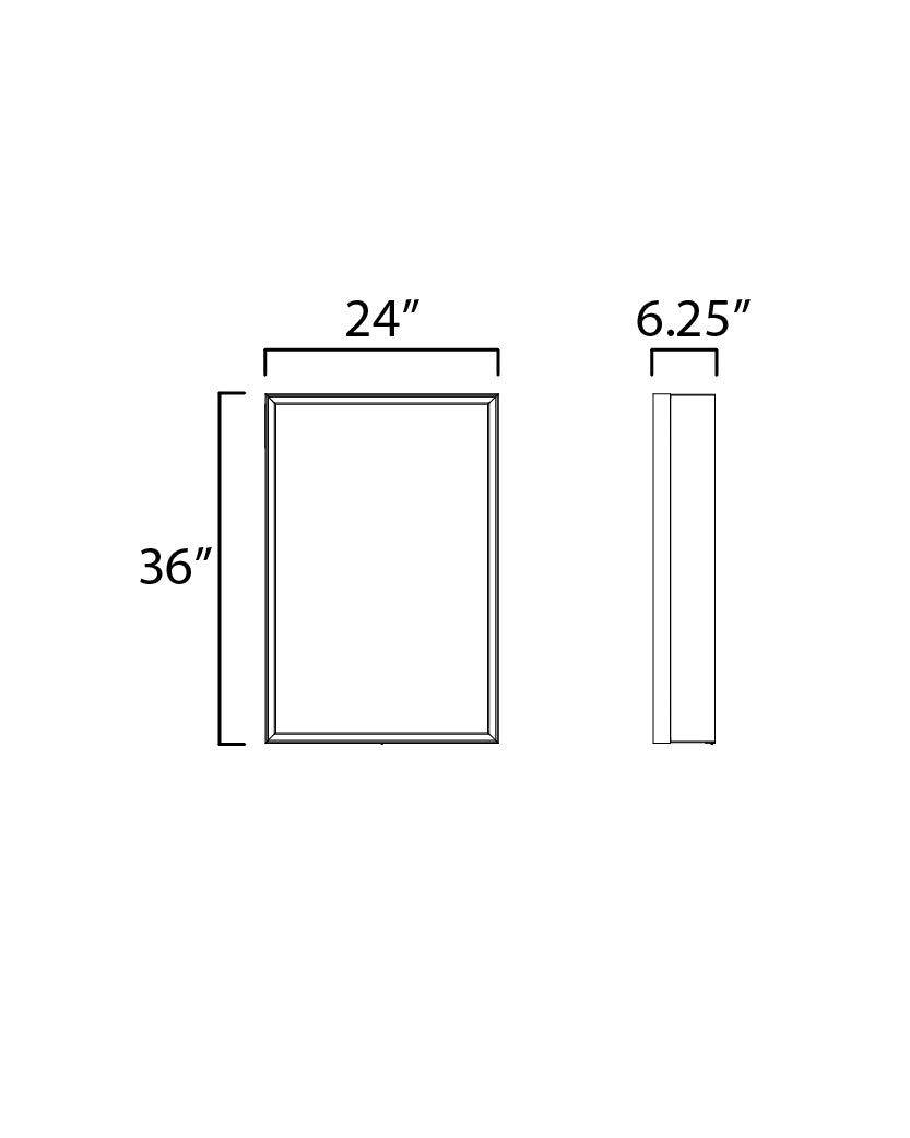 Bevel 24 Inch LED Mirror – Satin Nickel – E42065-SN