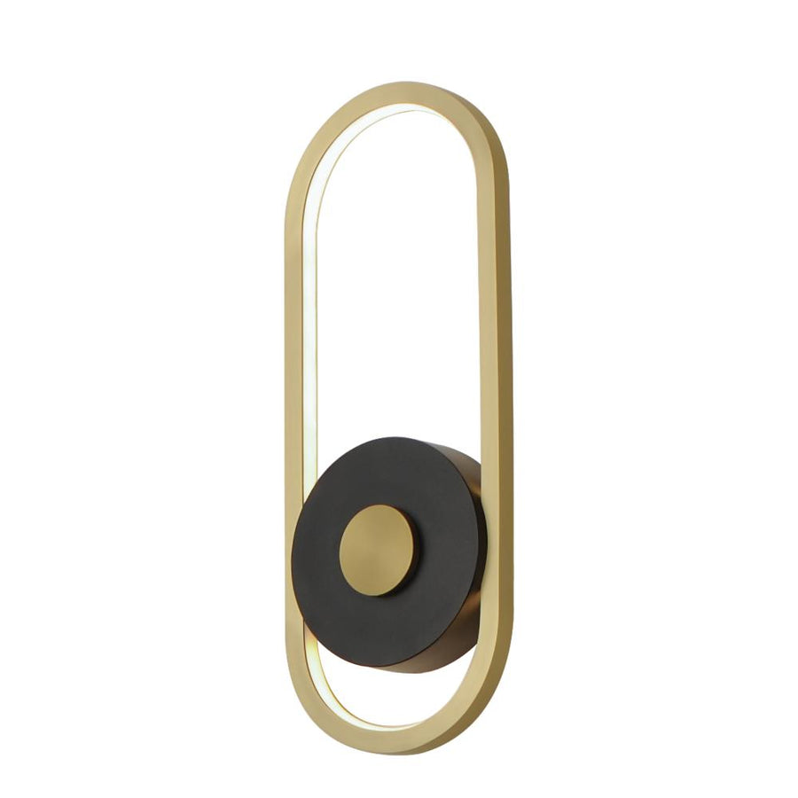 6 Inch Outdoor Wall Light – Black / Gold