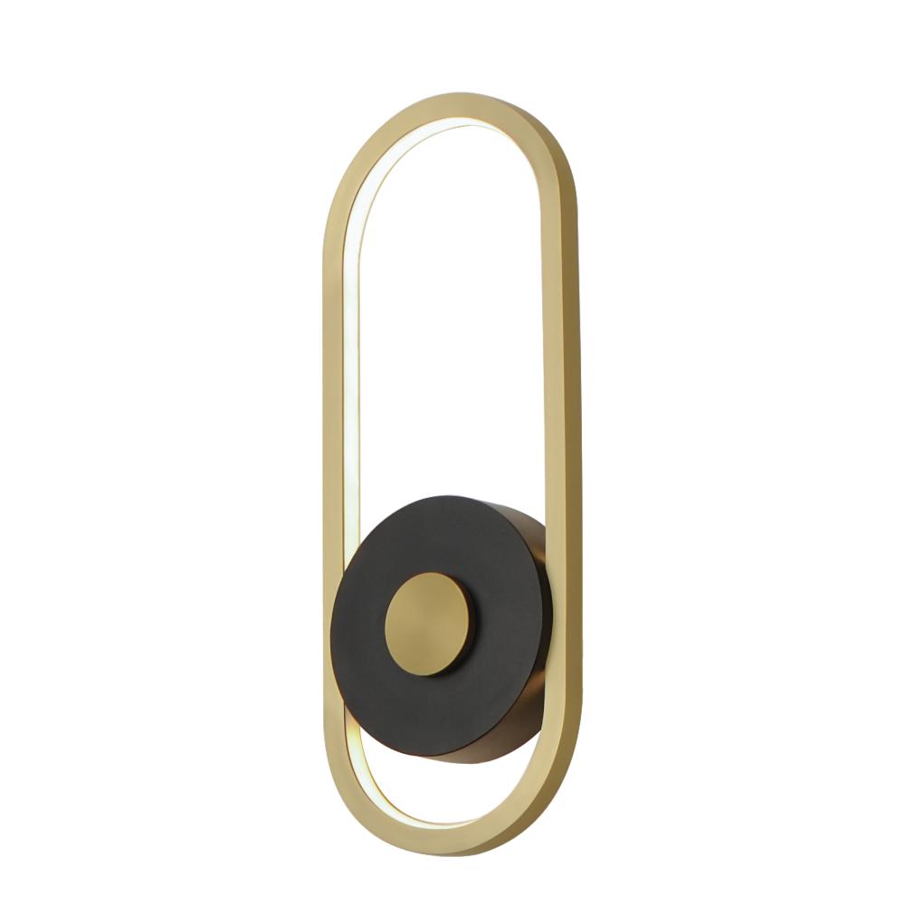 6 Inch Outdoor Wall Light – Black / Gold