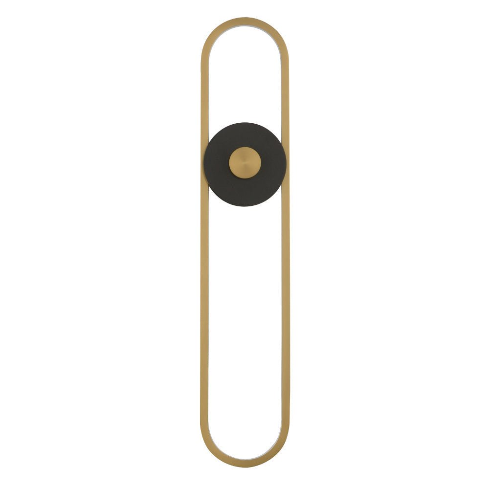Gravity 6 Inch Outdoor Wall Sconce – Black / Gold – E42108-BKGLD