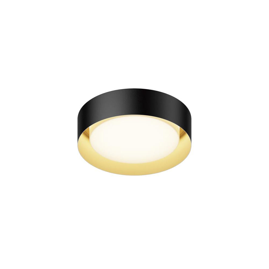 13 Inch Flush Mount – Black / Gold