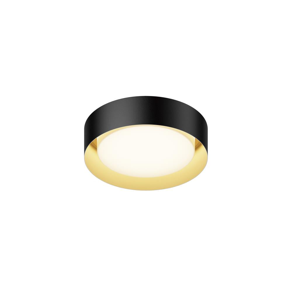 13 Inch Flush Mount – Black / Gold