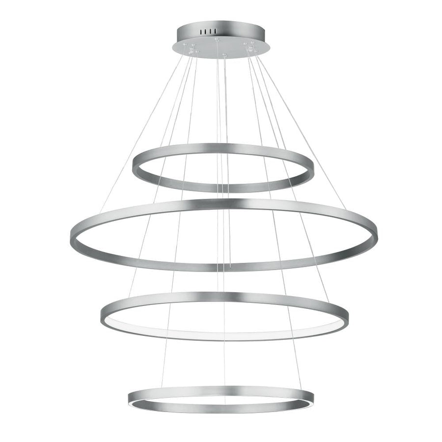 Brushed Aluminum Multi-Light Pendant - Groove 5CCT Collection, Dimmable - ET2 Lighting