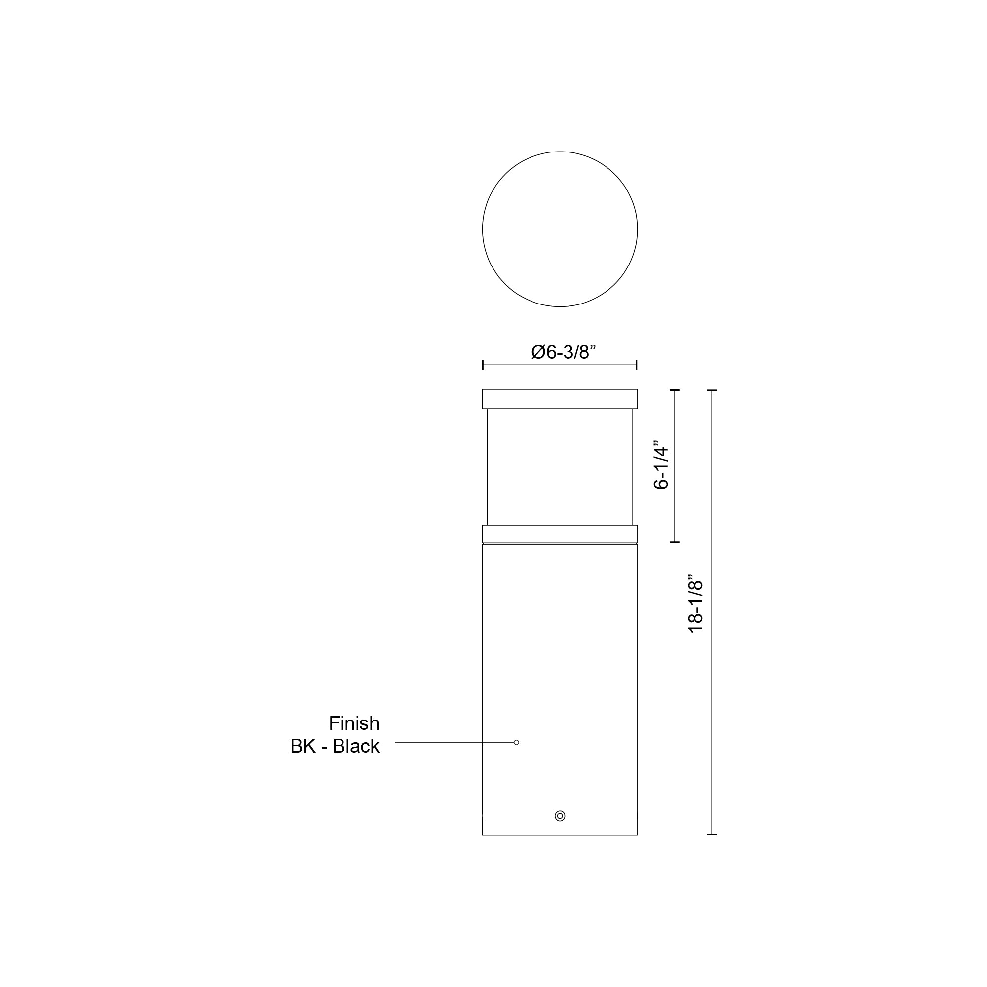 Chadworth 18-in Black LED Exterior Bollard