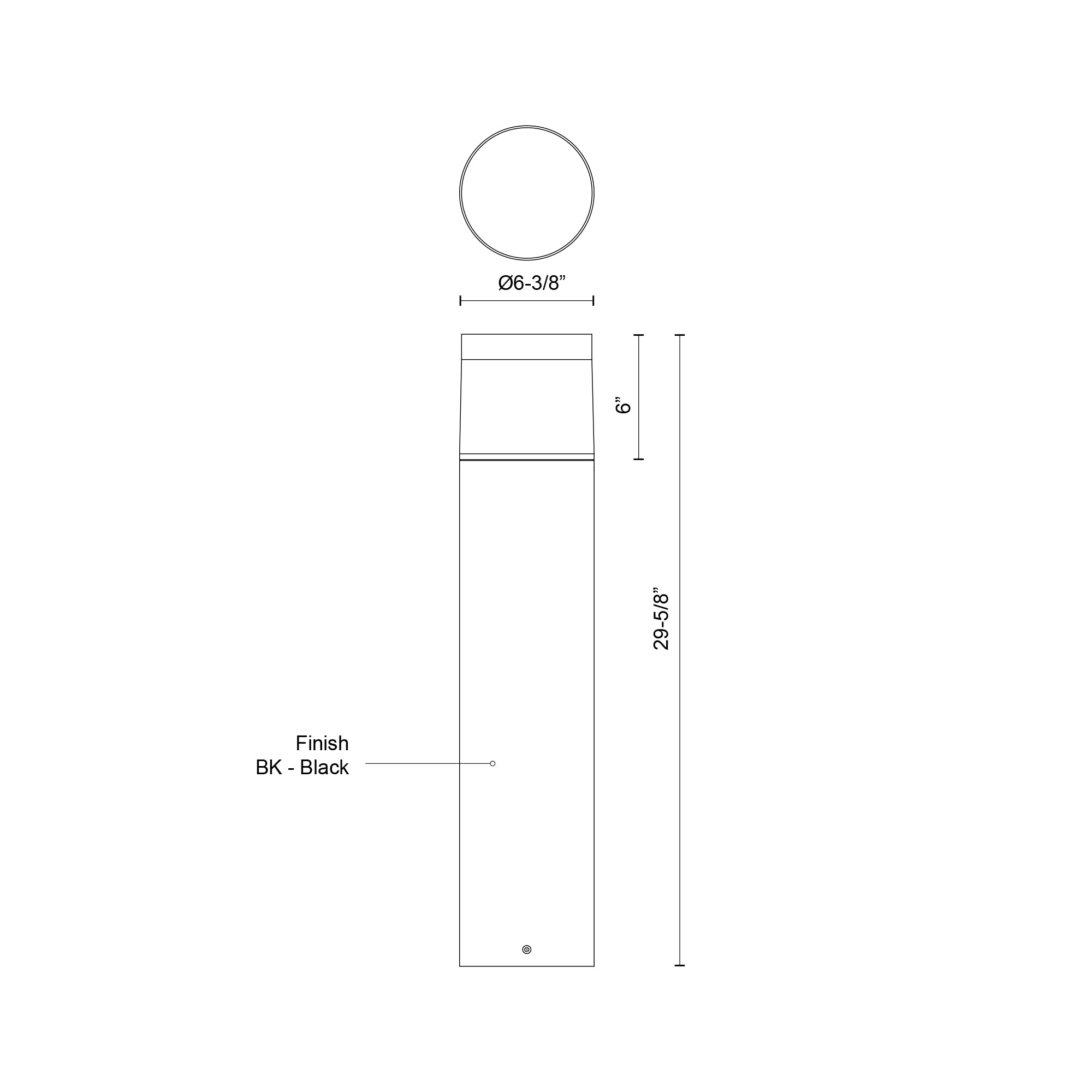 Hanover 30-in Black LED Exterior Bollard