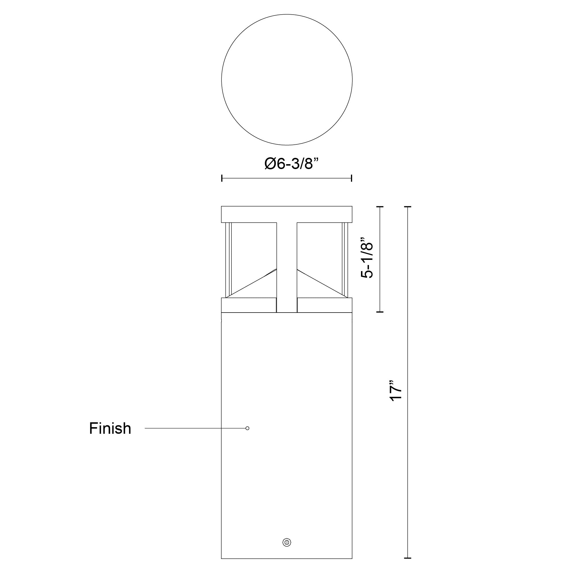 Glen 17-in Black LED Exterior Bollard