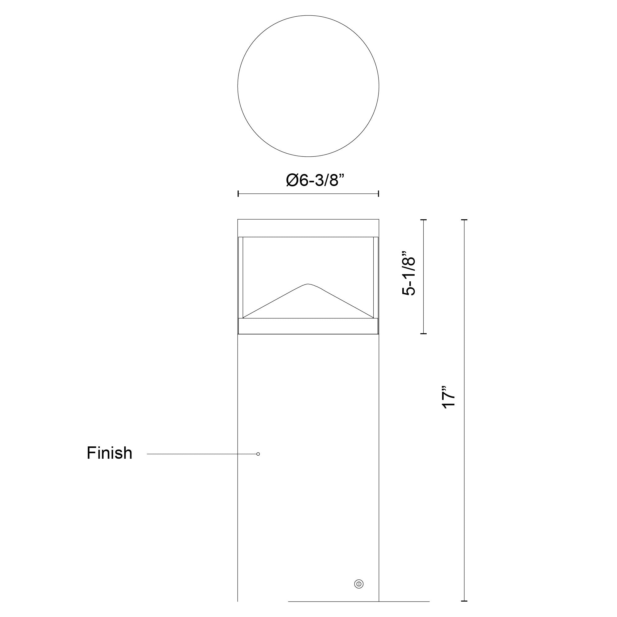 Dover 17-in Black LED Exterior Bollard
