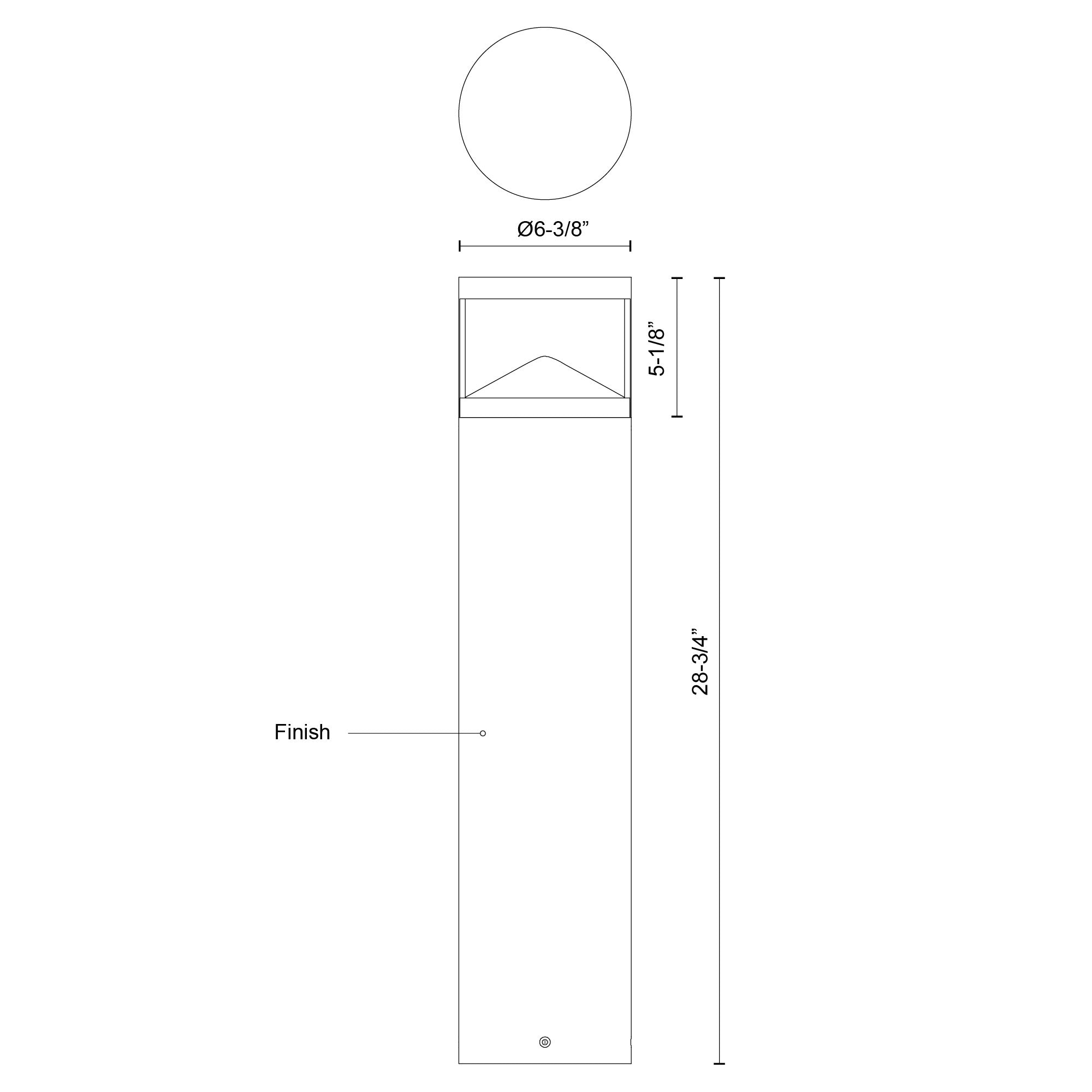 Dover 29-in Black LED Exterior Bollard