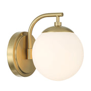 Crystorama Maverick ED0121001VG – 6 Inch – 1 Light – Bath Vanity Light – Vibrant Gold – Damp Rated