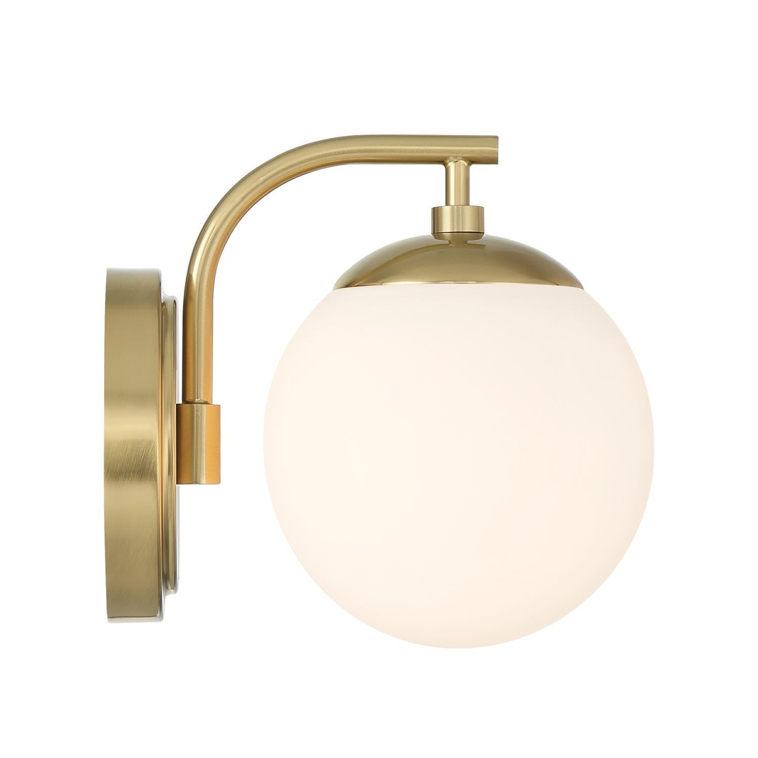 Crystorama Maverick ED0121001VG – 6 Inch – 1 Light – Bath Vanity Light – Vibrant Gold – Damp Rated