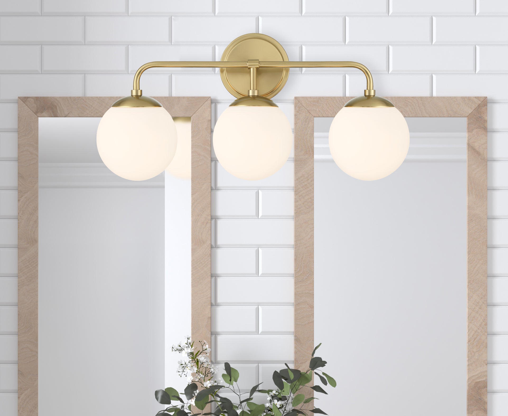 Crystorama Maverick ED0121003VG – 23 Inch – 3 Light – Bath Vanity Light – Vibrant Gold – Damp Rated