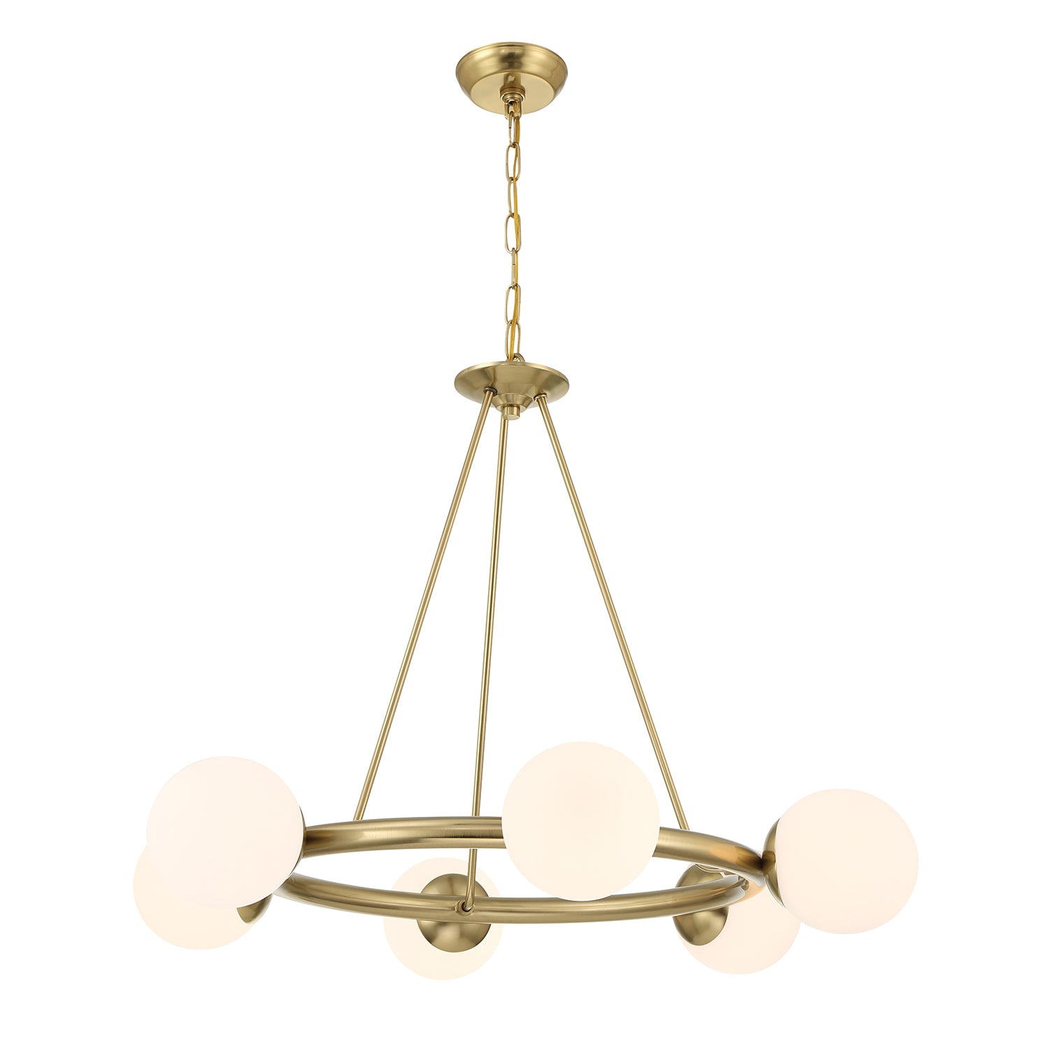 Crystorama Maverick ED0161006VG – 33.5 Inch – 6 Light – Chandelier – Vibrant Gold – Damp Rated