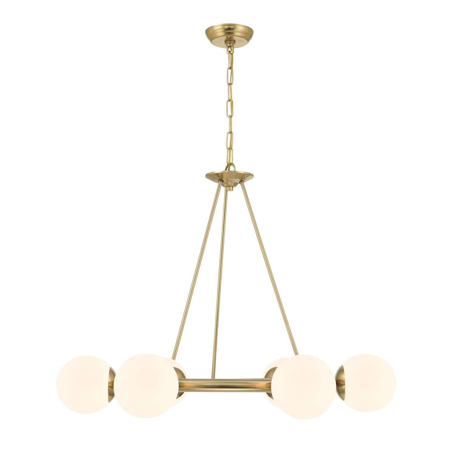 Crystorama Maverick ED0161006VG – 33.5 Inch – 6 Light – Chandelier – Vibrant Gold – Damp Rated