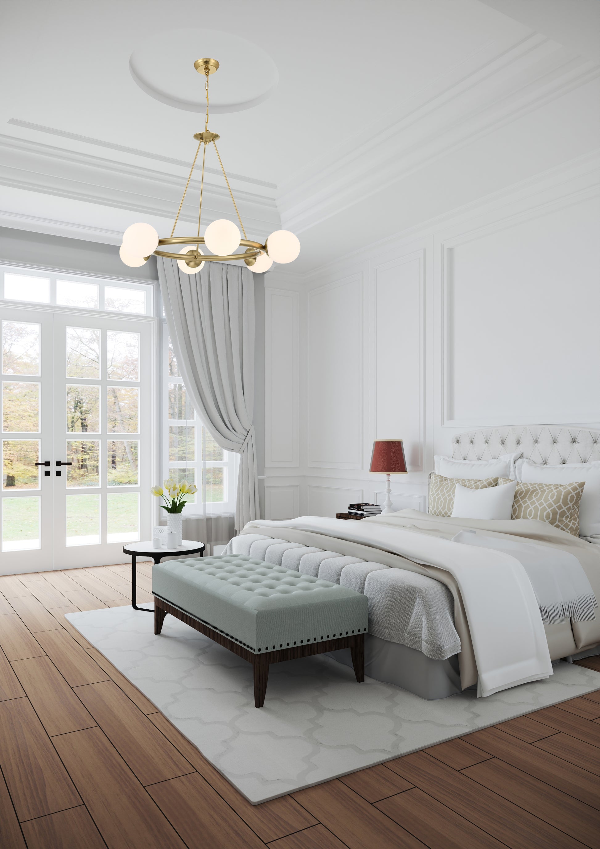 Crystorama Maverick ED0161006VG – 33.5 Inch – 6 Light – Chandelier – Vibrant Gold – Damp Rated