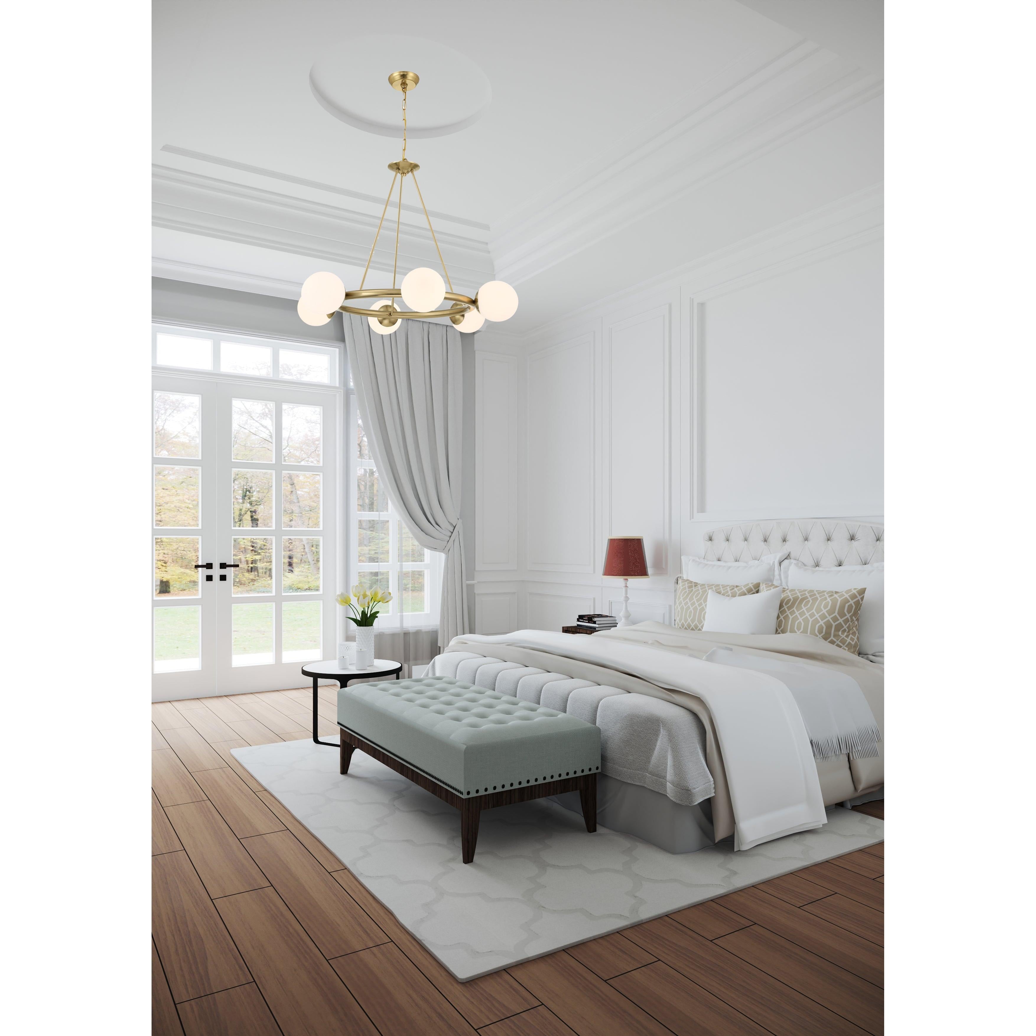 Crystorama Maverick ED0161006VG – 33.5 Inch – 6 Light – Chandelier – Vibrant Gold – Damp Rated