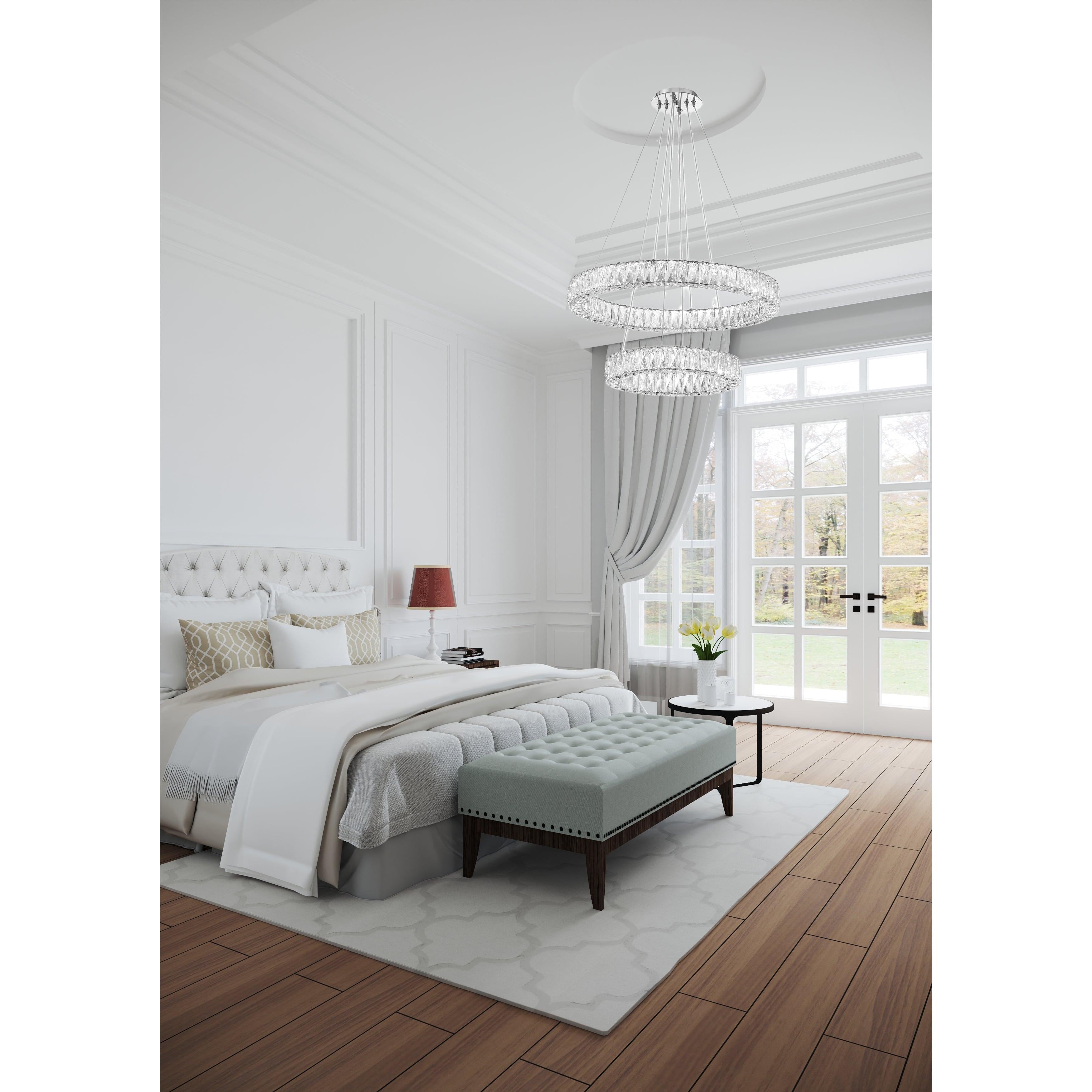 Crystorama Kinsley ED3562801CH – 28 Inch – Chandelier – Polished Chrome – Dry Rated