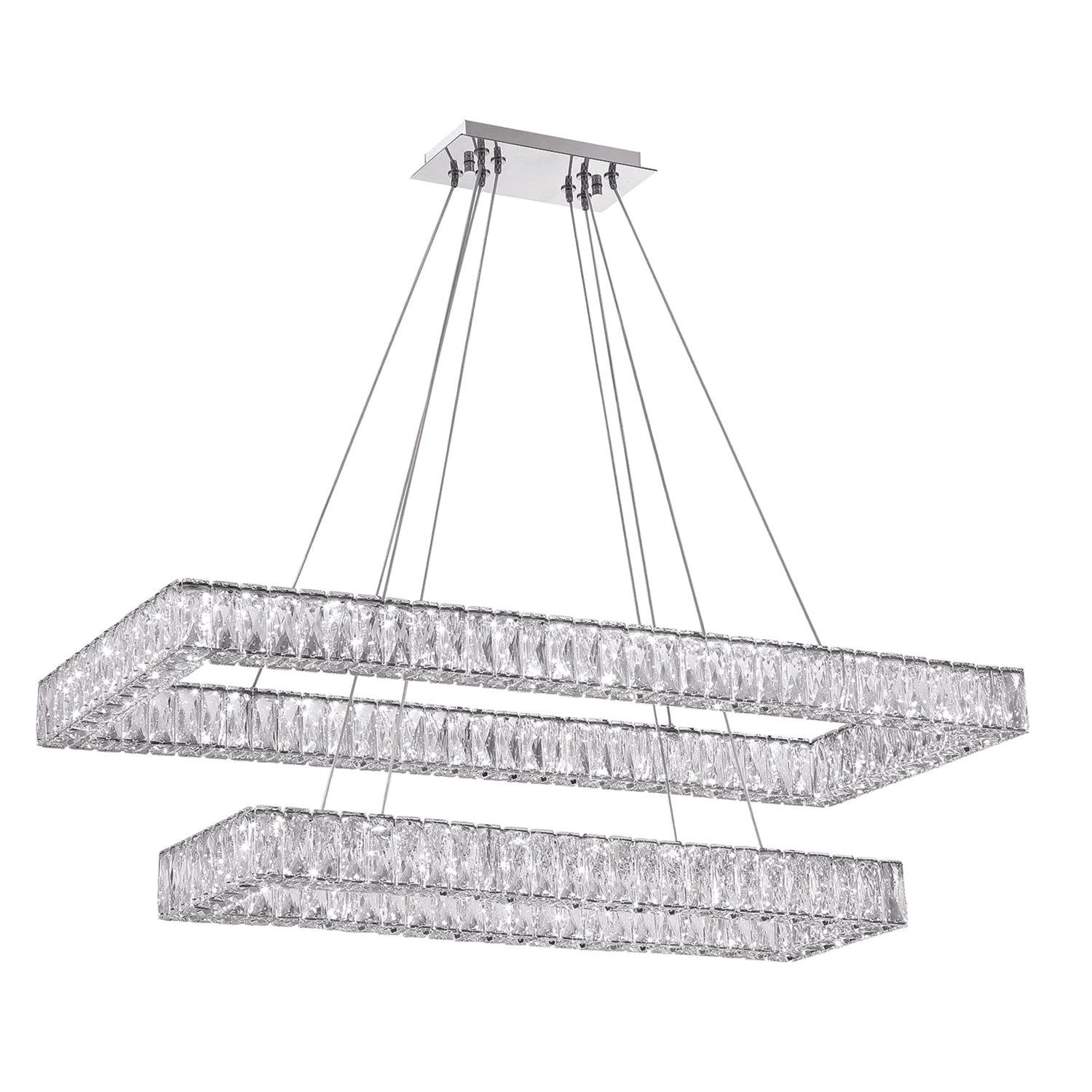 Crystorama Kinsley ED3564202CH – 41.5 Inch – Chandelier – Polished Chrome – Dry Rated