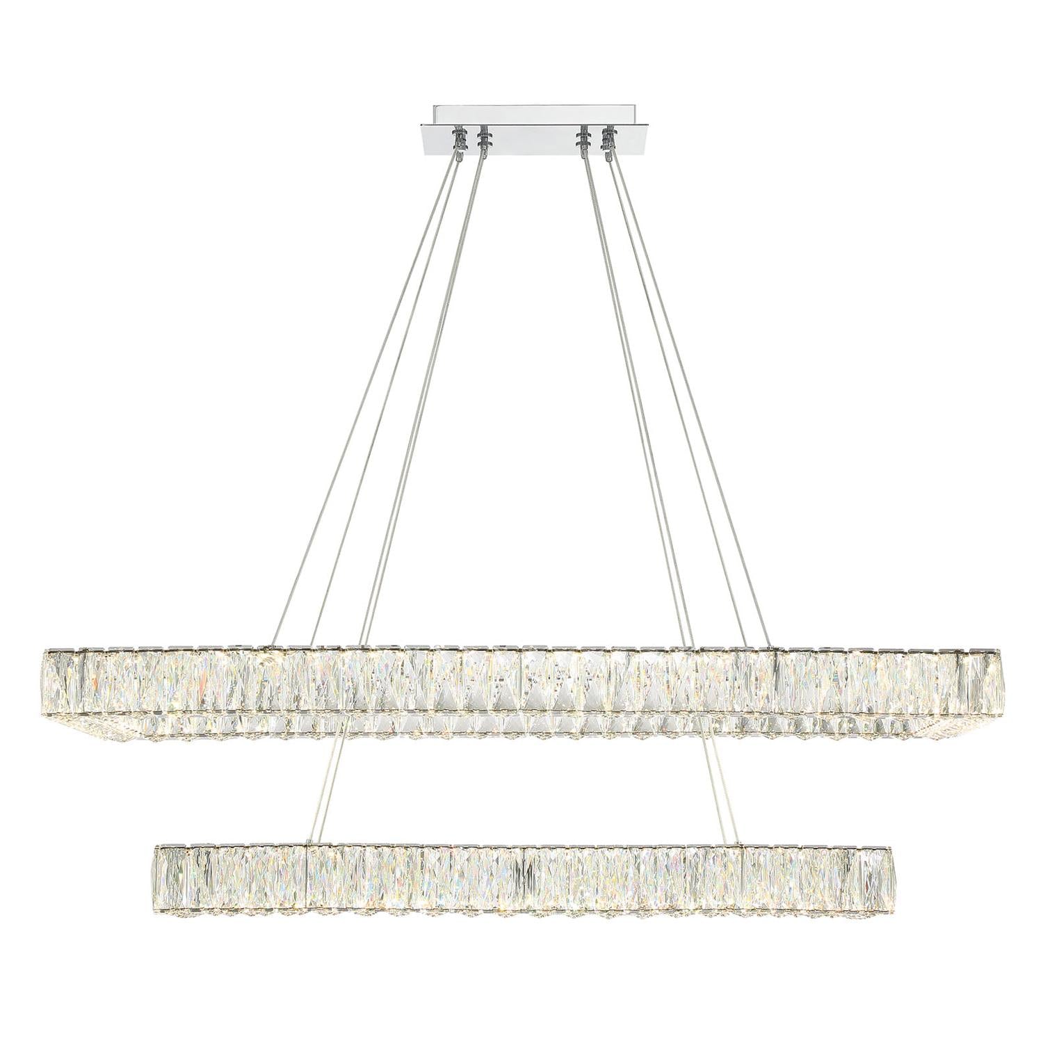 Crystorama Kinsley ED3564202CH – 41.5 Inch – Chandelier – Polished Chrome – Dry Rated