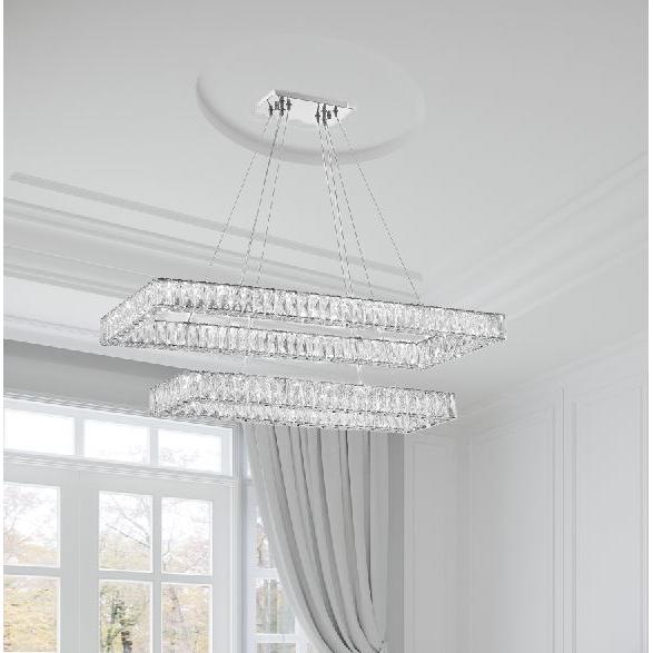 Crystorama Kinsley ED3564202CH – 41.5 Inch – Chandelier – Polished Chrome – Dry Rated