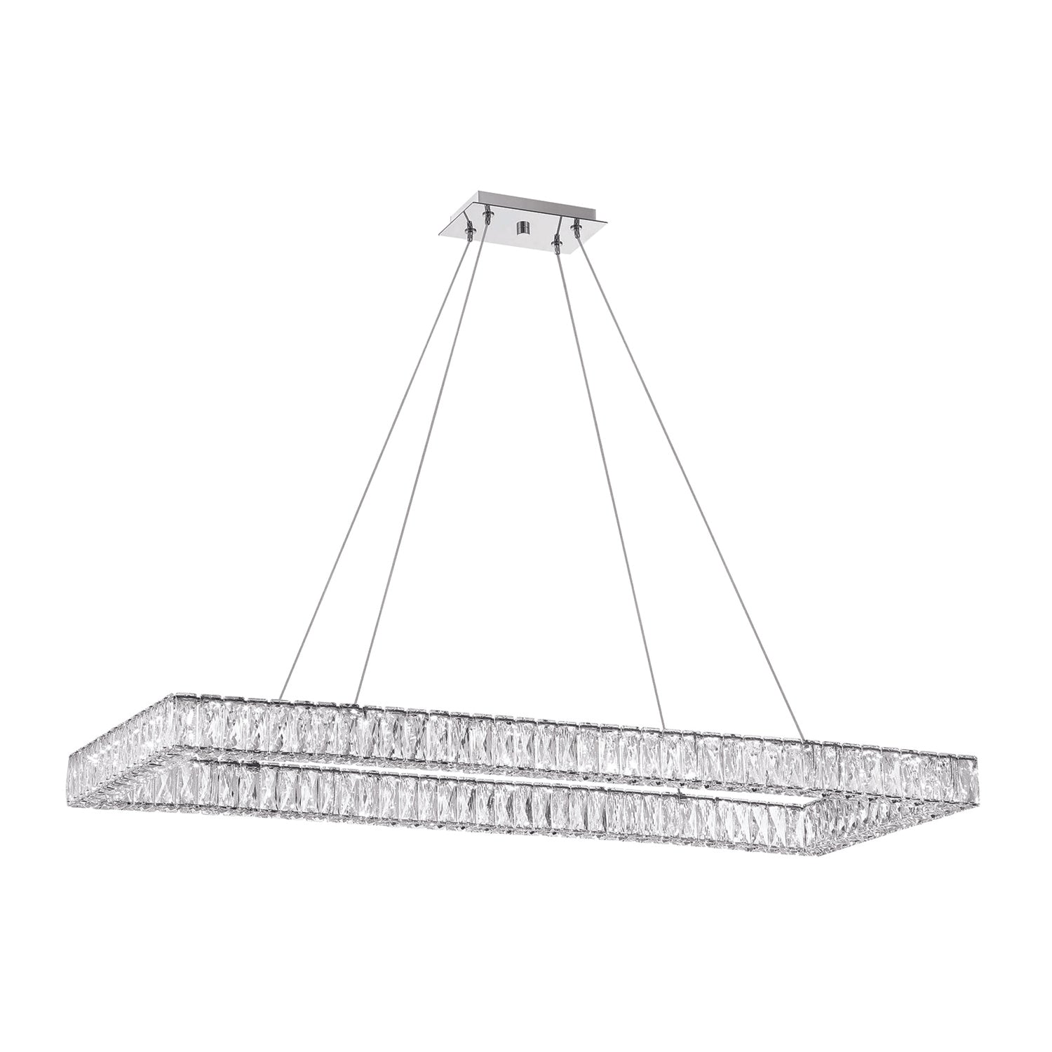 Crystorama Kinsley ED3565001CH – 50 Inch – Chandelier – Polished Chrome – Dry Rated
