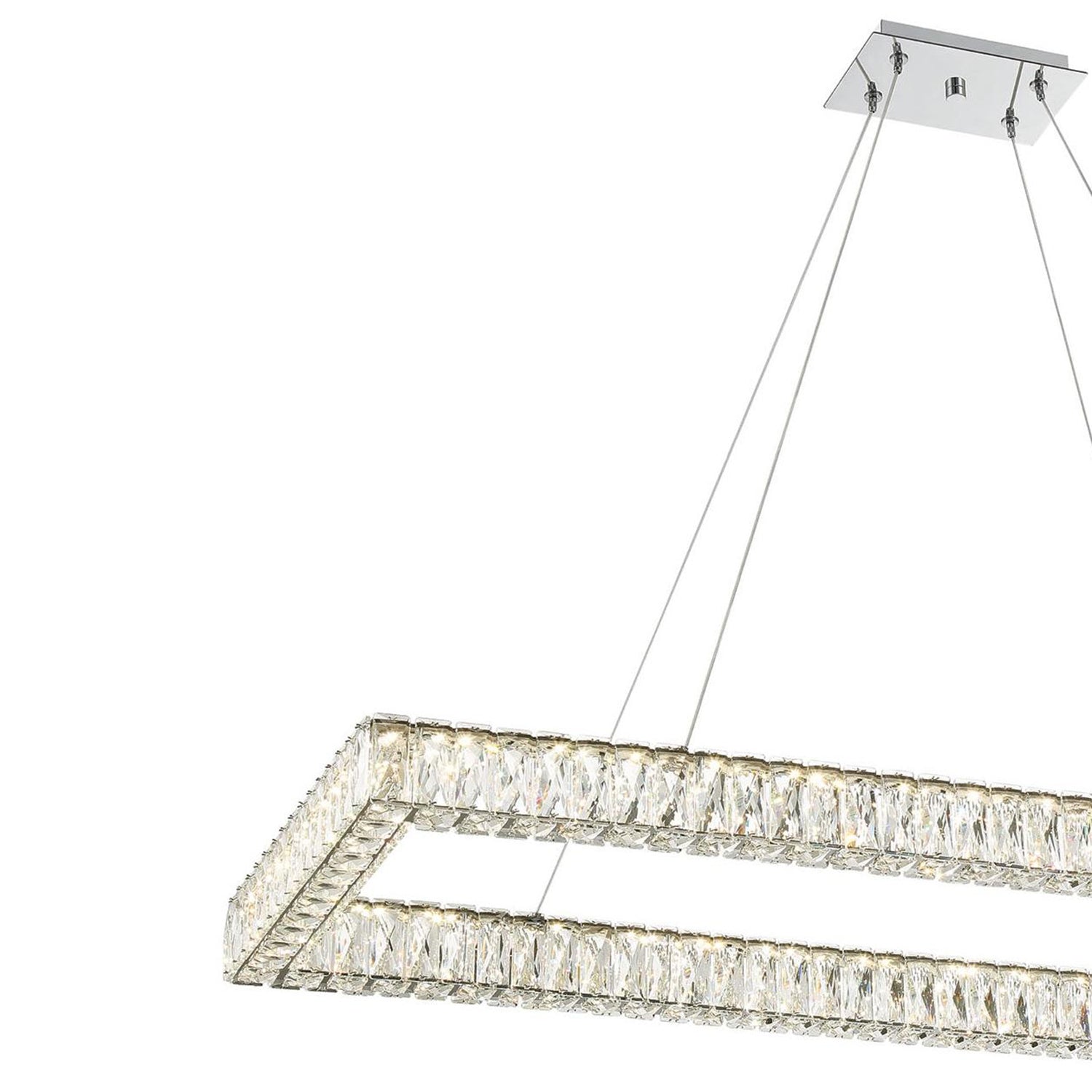Crystorama Kinsley ED3565001CH – 50 Inch – Chandelier – Polished Chrome – Dry Rated