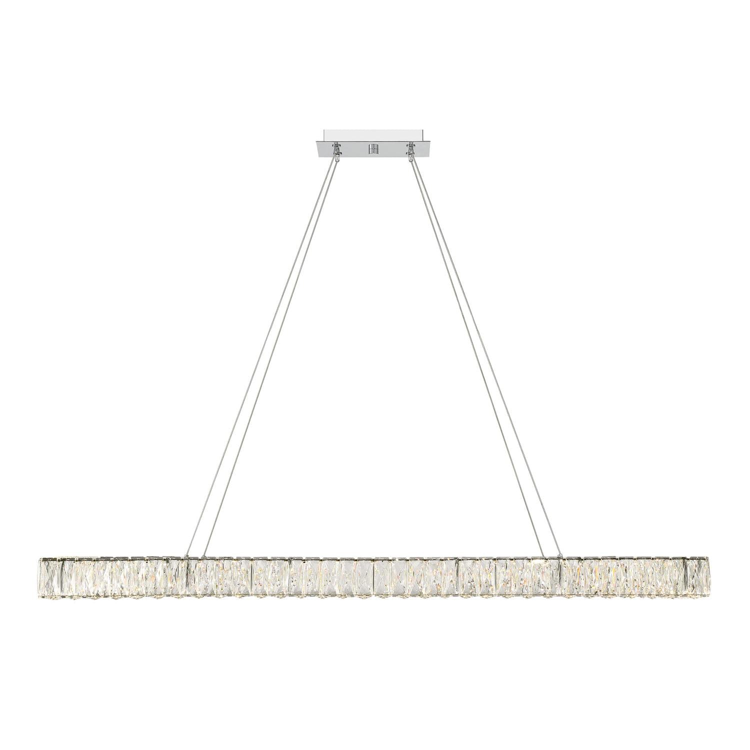 Crystorama Kinsley ED3565001CH – 50 Inch – Chandelier – Polished Chrome – Dry Rated