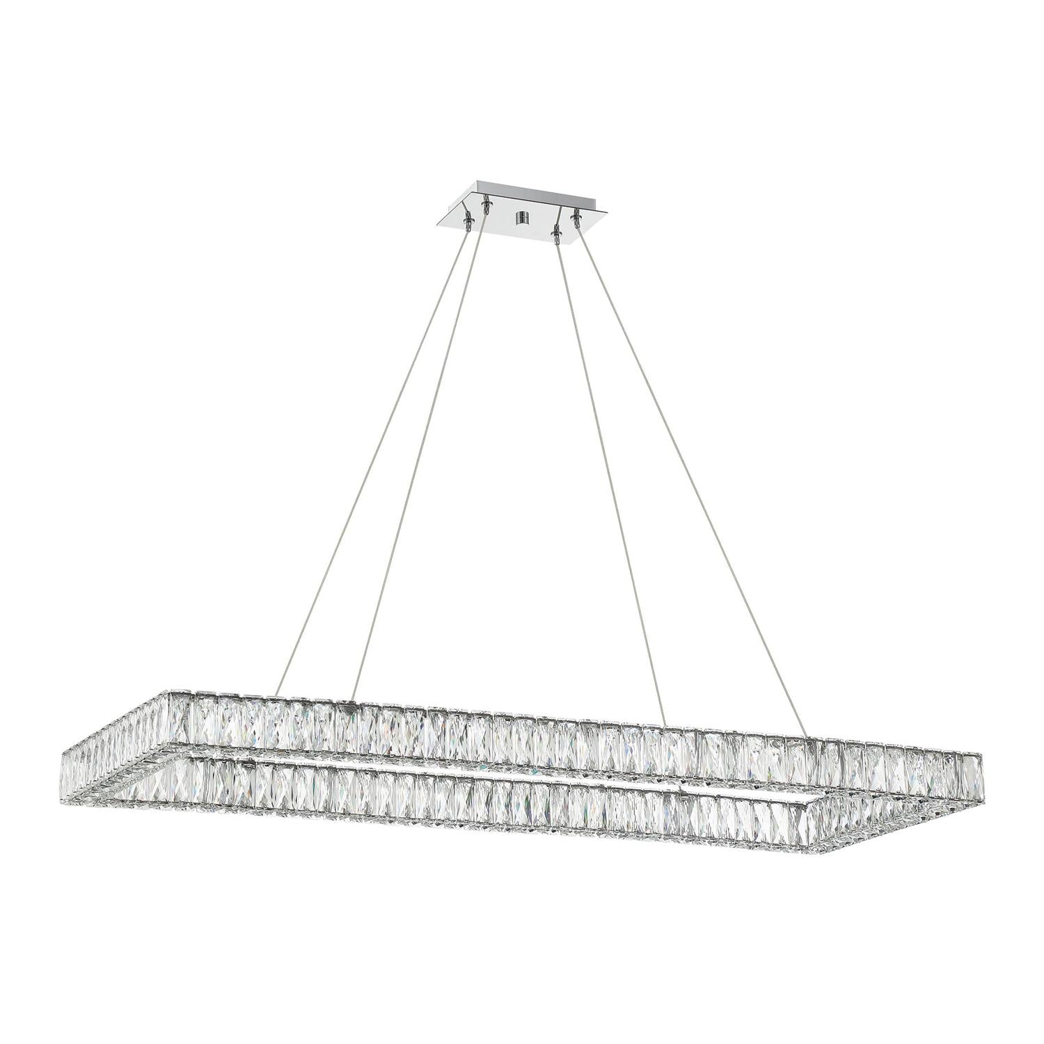 Crystorama Kinsley ED3565001CH – 50 Inch – Chandelier – Polished Chrome – Dry Rated