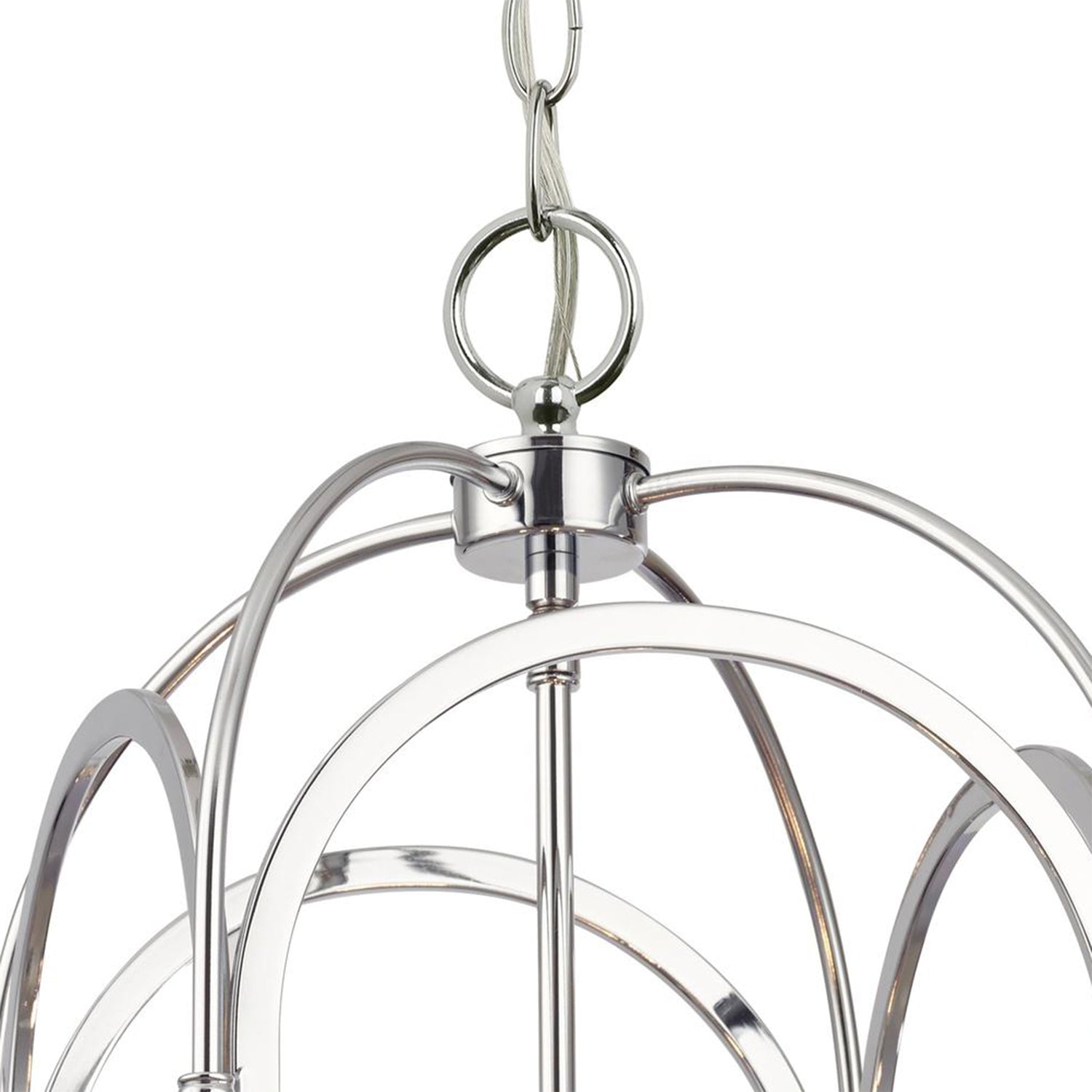 Crystorama Kai ED444114CH – 10 Inch – 4 Light – Pendant Light – Polished Chrome – Dry Rated
