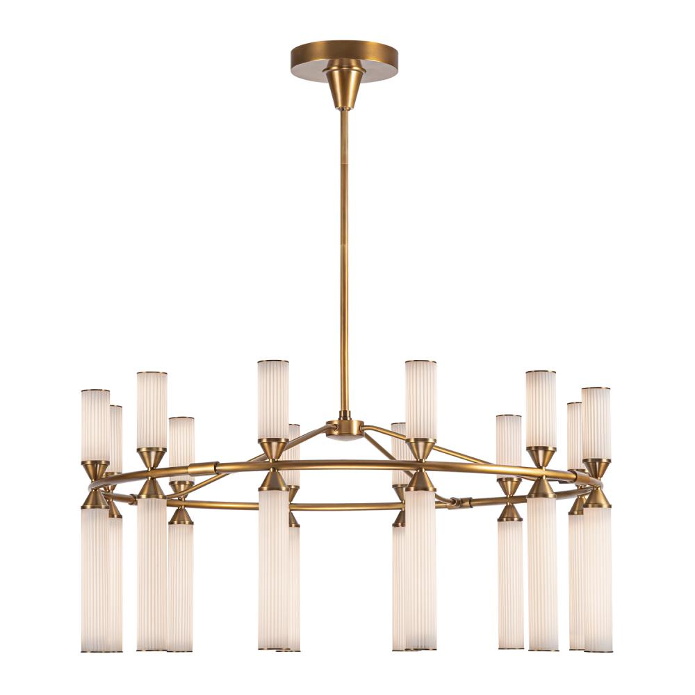 Alora Lighting EDWIN CH348038VBFR Chandelier - Vintage Brass