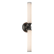 Edwin 22-in Urban Bronze/Frosted Ribbed Glass LED Wall/Vanity