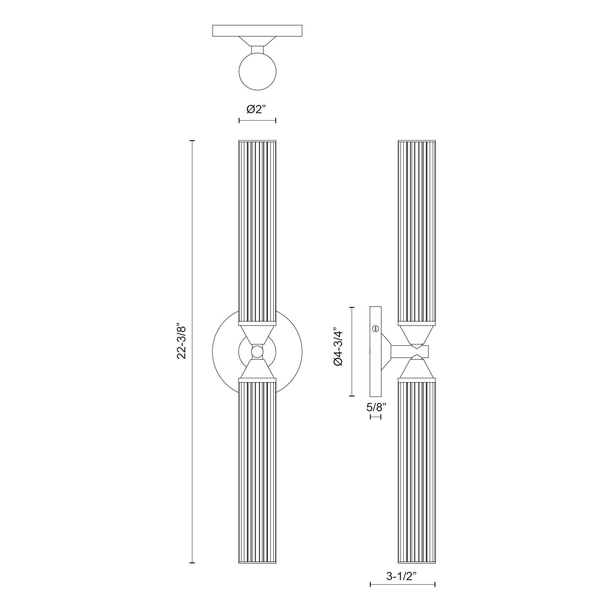 Edwin 22-in Urban Bronze/Frosted Ribbed Glass LED Wall/Vanity