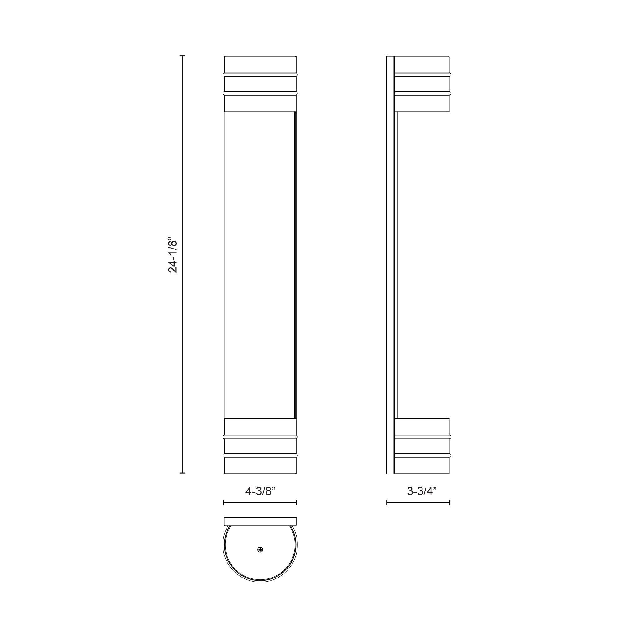 Willard 24-in Urban Bronze/Opal Matte Glass 3 Lights Wall/Vanity