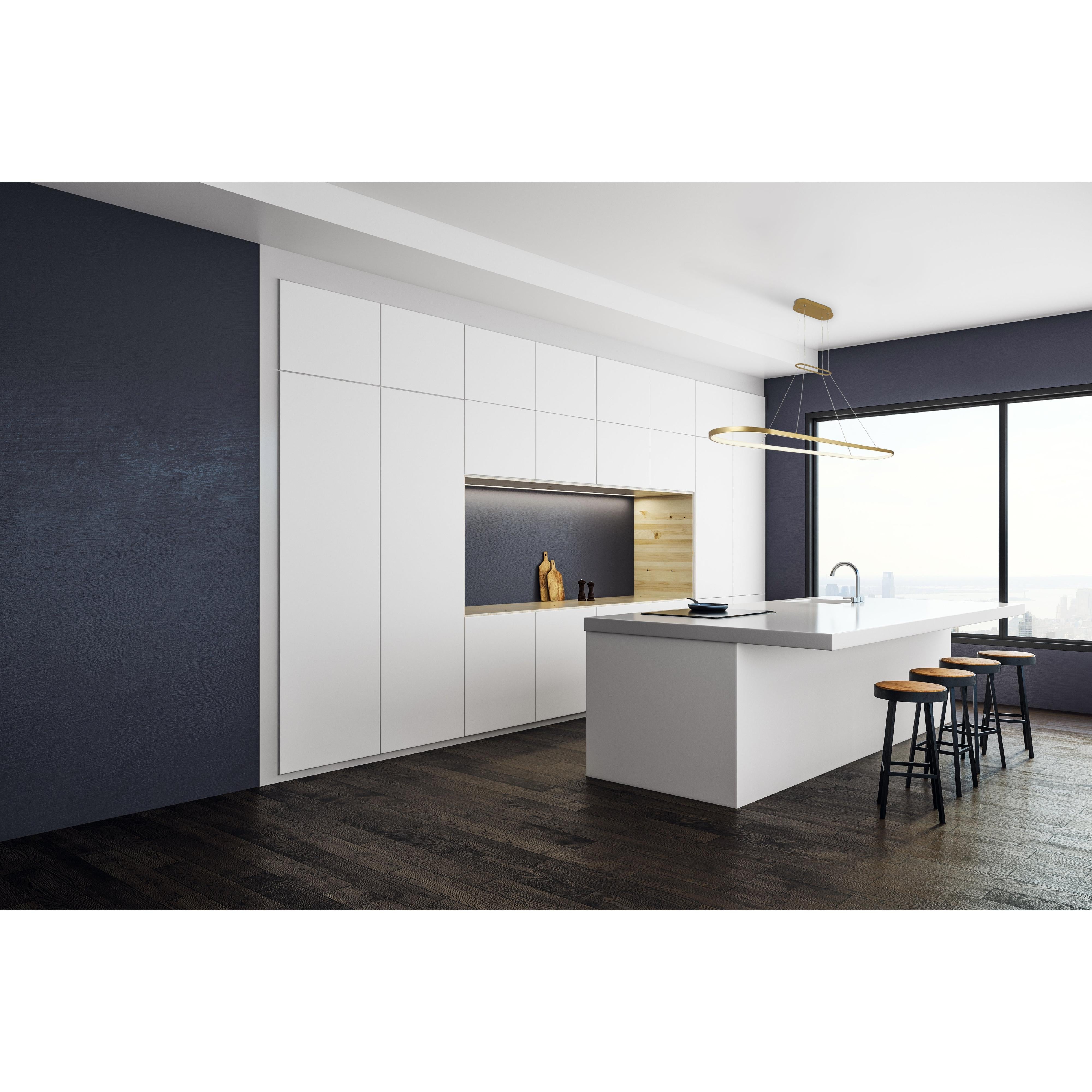 Eerie 47-in Antique Brass LED Pendant