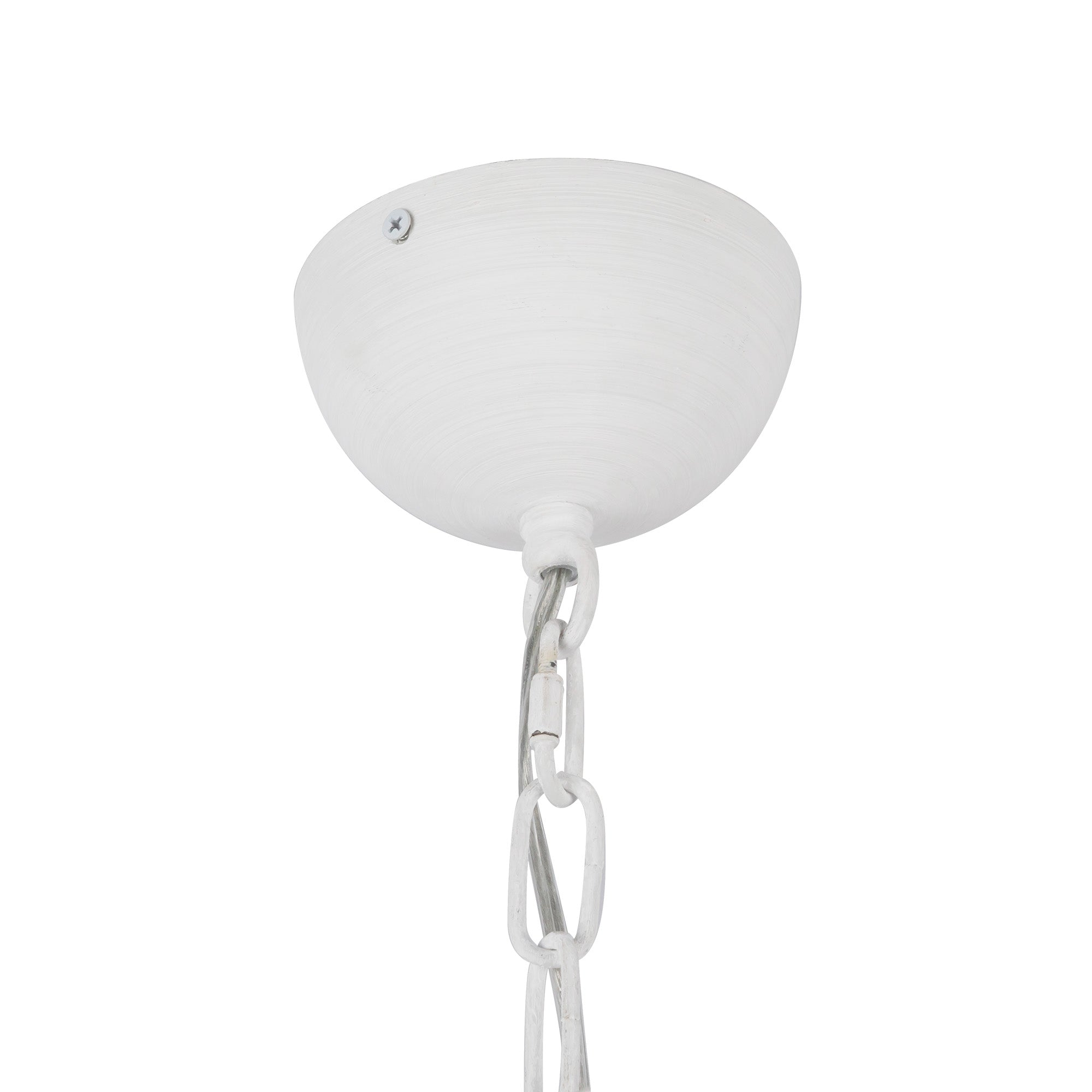 Effie 27-in Antique White/Opal Glass Socket Chandelier