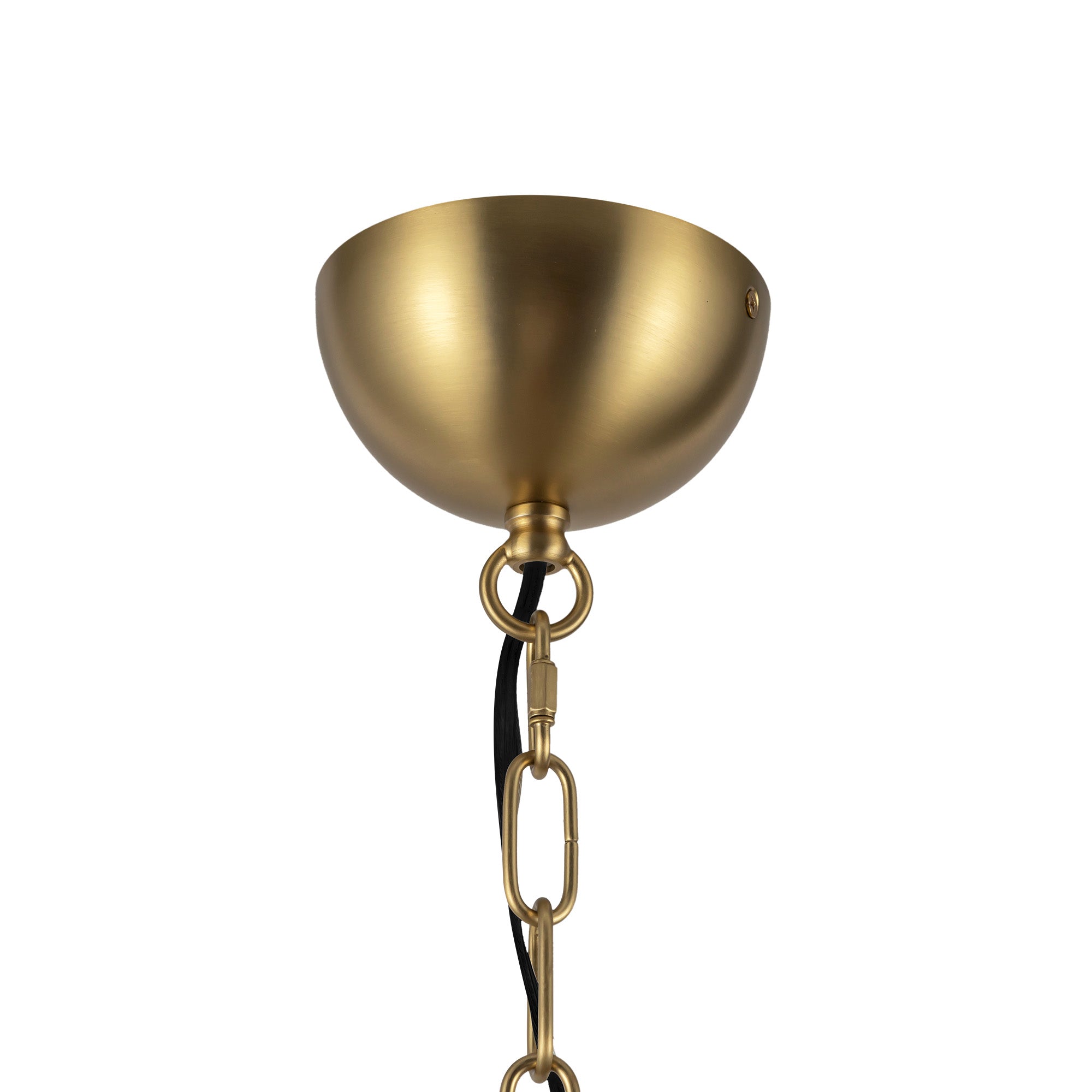 Effie 27-in Brushed Gold/Opal Glass Socket Chandelier