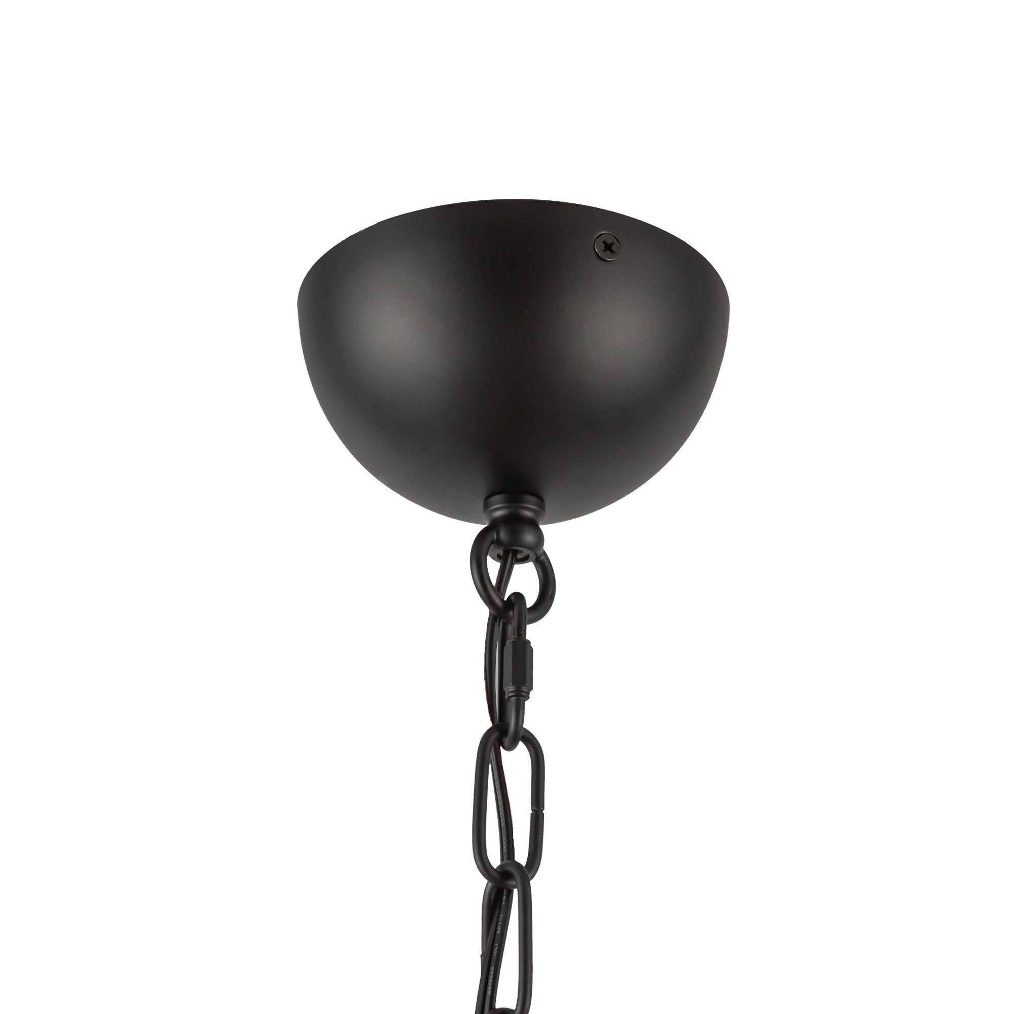 Effie 39-in Matte Black/Opal Glass Socket Chandelier
