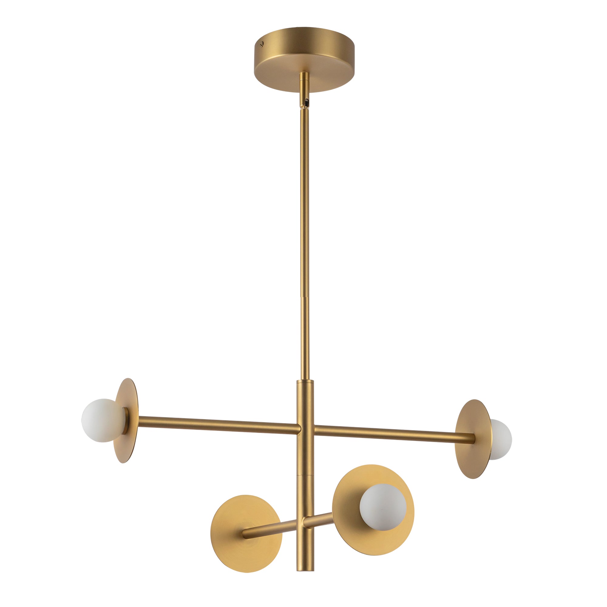 Elixir 22-in Brushed Gold LED Chandelier