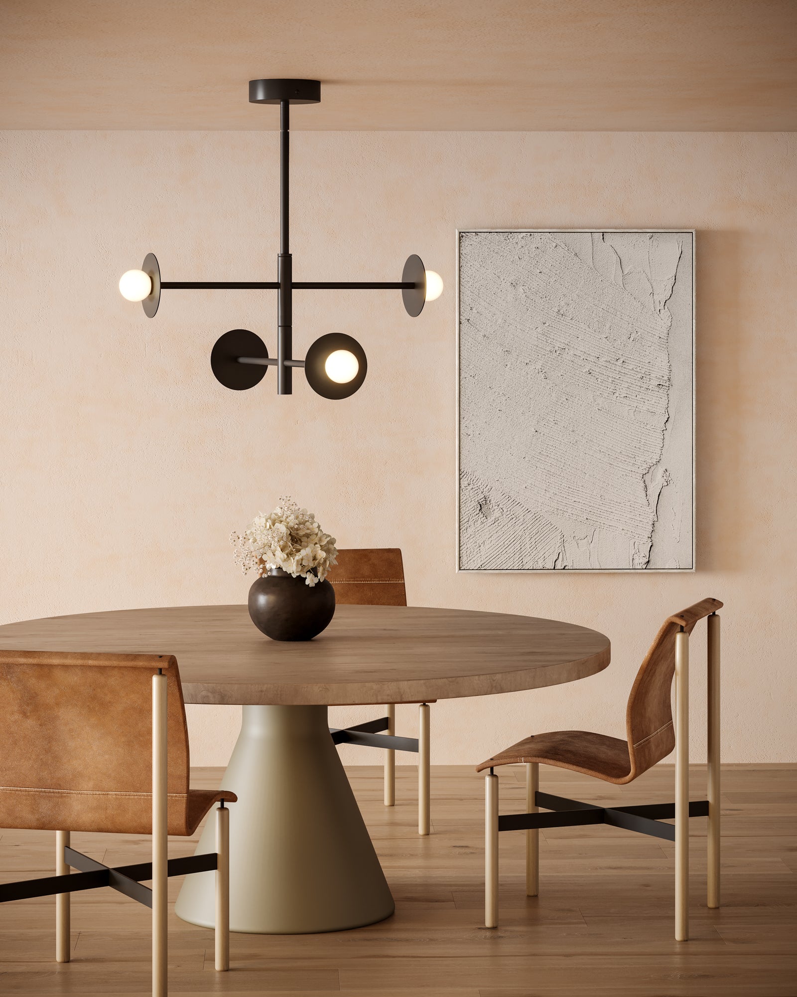 Kuzco Lighting CH15504-BK-UNV Elixir 22-in Black LED